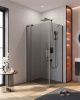 Душевой уголок Cezares SLIDER SLIDER-AH-1-100-70/80-GRIGIO-GM 100х70 стекло тонированное профиль оружейная сталь без поддона