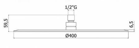 Верхний душ Paffoni Energy ZSOF103CR 40х40 хром