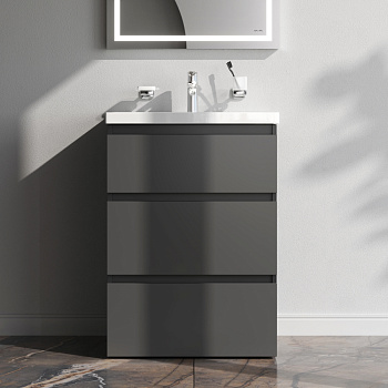 Тумба под раковину Am.Pm Gem S M91FSX0602GM 60х41х81 напольная цвет графит матовый