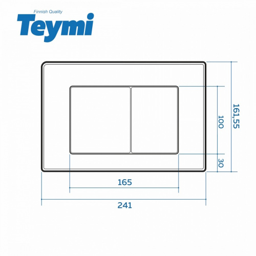 Клавиша смыва механическая Teymi Aina T70014 цвет нержавеющая сталь - фото 5 Клавиша смыва механическая Teymi Aina T70014 цвет нержавеющая сталь - фото 5