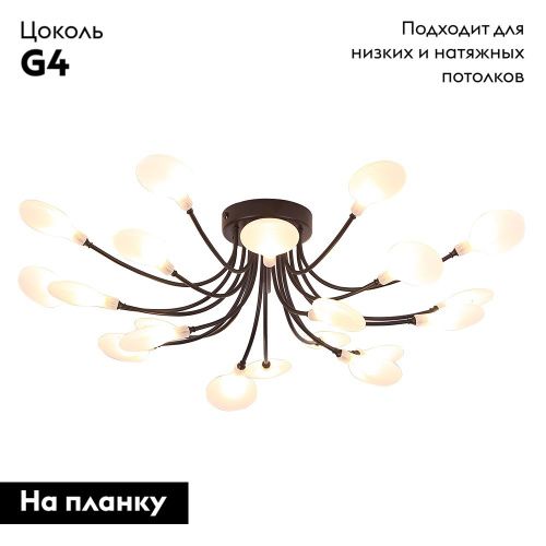 Люстра потолочная Arte Lamp Guimet (Гуимет) A7423PL-20BK - фото 2