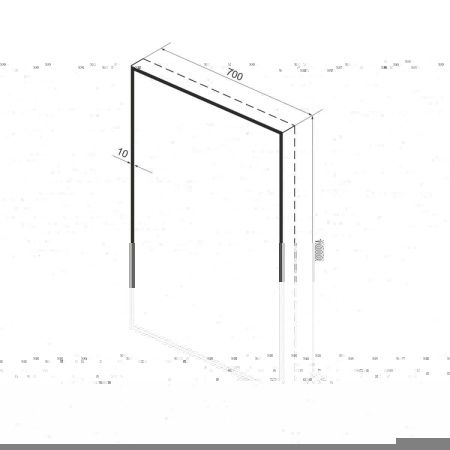 Зеркало с подсветкой Wellsee 7 Rays' Spectrum 172201020 70х100 подвесное