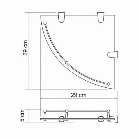 Полка в ванную комнату WasserKRAFT 544