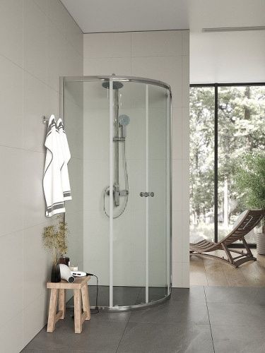 Душевой уголок Agger A01-090TCR/G 90х90 стекло прозрачное профиль хром без поддона - фото 4