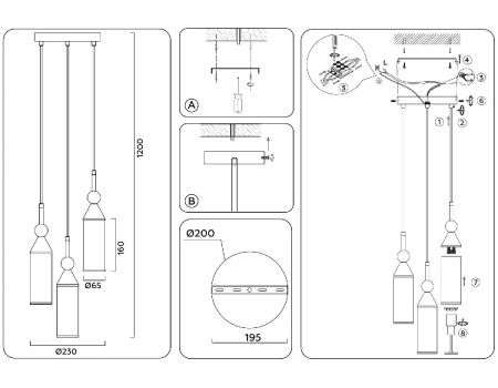 Светильник подвесной Ambrella Light Heigh Light (Хеигх Лигхт) LH55272