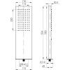 Верхний душ Clever VINCI 61116 15х55 черный