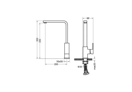 Смеситель для кухни Aquatek ЛИБРА AQ1680CR на мойку хром