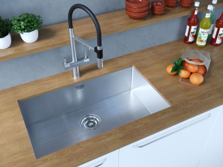 Кухонная мойка Paulmark ALLER 74 UNI PM807444-BS 70х40 цвет серый поверхность брашированная