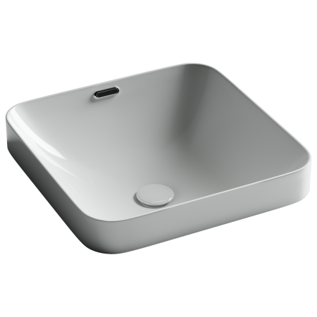 Раковина из сантехнического фарфора Ceramica Nova ELEMENT CN6077 44х44 встраиваемая цвет белый без отверстий под смеситель