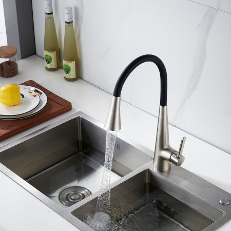 Смеситель для кухни Rose R213L на мойку сатин