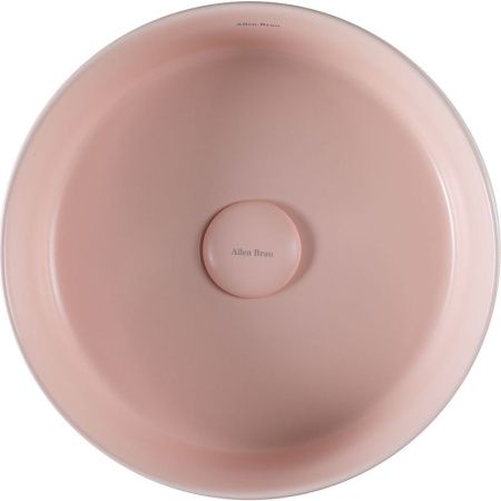 Раковина керамическая Allen Brau Fantasy 4.11032.SM 40х40 накладная цвет розовый без отверстий под смеситель