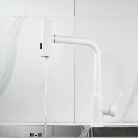 Смеситель для кухни Shevanik S263C на мойку белый