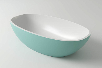 Раковина из искусственного камня Holbi TEFIA 1.02.008.11.2 63х35 накладная цвет белый матовый