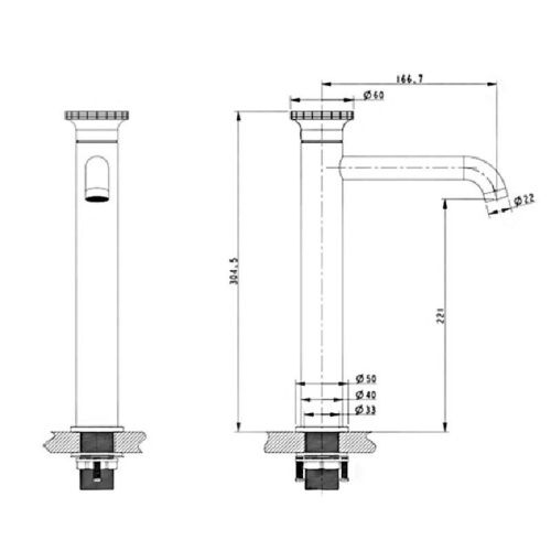 Смеситель Bronze de Luxe OMG! 9008W-G на раковину белый - фото 3