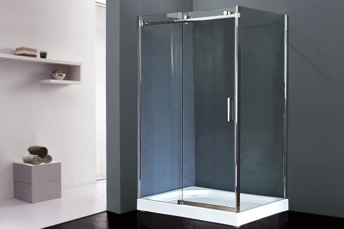 Душевой уголок Royal Bath RB8012B RB8012B-L 120х80 стекло прозрачное профиль хром глянцевый