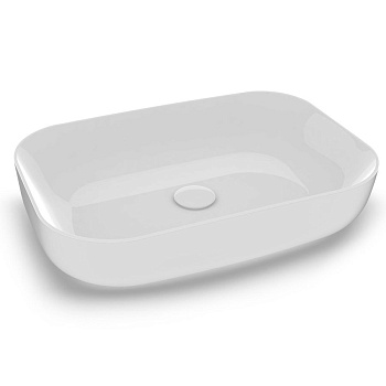 Раковина керамическая Olympia Metamorfosi MET4260001 60х42 накладная цвет белый глянцевый