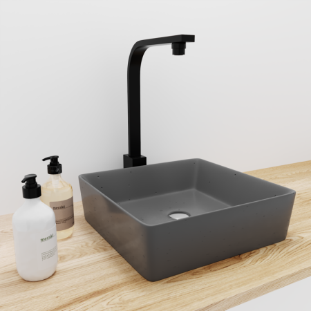 Раковина из искусственного камня Uperwood Square 291020211 40х40 накладная цвет серый