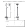 Душевая стойка Hansgrohe Croma Select 27687000 настенная цвет хром с термостатом