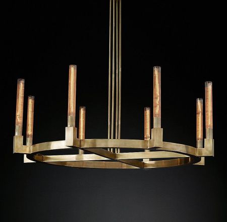 Люстра на штанге Delight Collection Cannele (Цаннеле) KM0550P-8 brass
