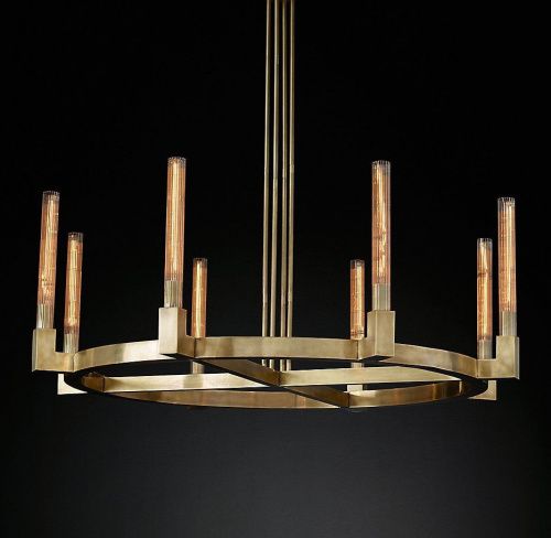 Люстра на штанге Delight Collection Cannele (Цаннеле) KM0550P-8 brass - фото 2