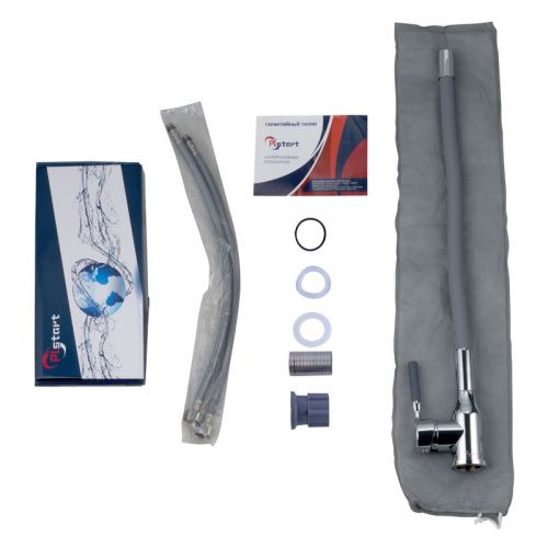 Смеситель для кухни Plstart PG54022B27 на мойку хром/серый - фото 4