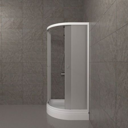 Душевой уголок Тритон Ультра Щ0000064624 80х80 стекло матовое профиль белый с поддоном