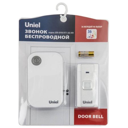 Звонок электронный (UL-00006436) Uniel UDB-091W-R1T1-36S-WH