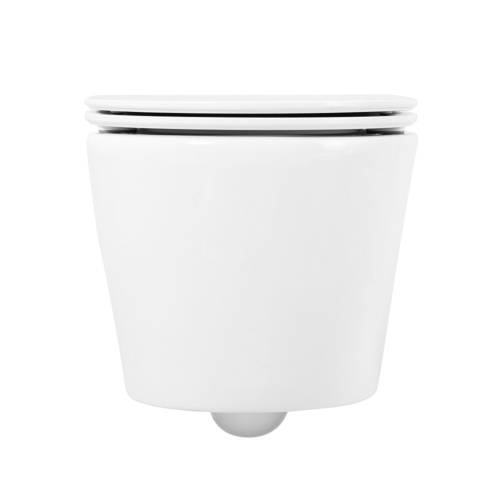 Унитаз подвесной BelBagno TRE BB8001CHR/SC белый с сиденьем микролифт безободковый каскадный смыв - фото 5