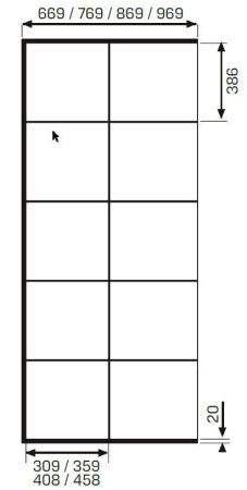 Душевая перегородка New Trendy NEW MODUS Black EXK-5546 80х200 стекло прозрачное профиль черный