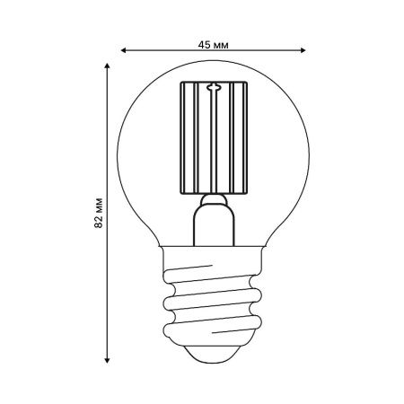 Лампа светодиодная Uniel LED-G45-4W/4000K/E27/CL GLY01TR
