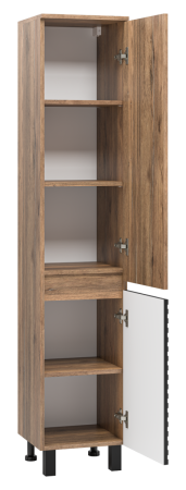 Шкаф-пенал Brevita Dakota DAK-050350-19/02П 40х170 подвесной цвет черный/коричневый