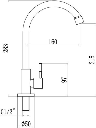 Смеситель Savol S-SUS7002 на раковину сатин - фото 2