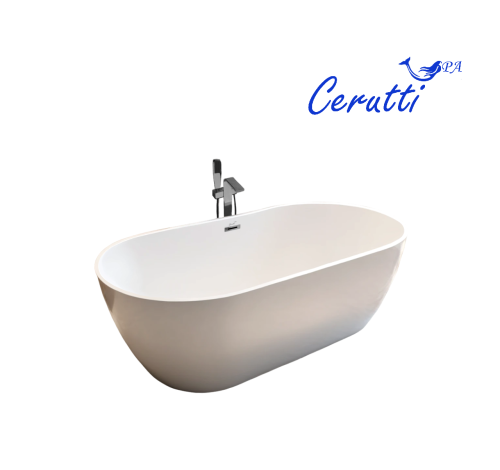 Ванна акриловая Cerutti SPA CT10513 170х75 отдельностоящая овальная - фото 3