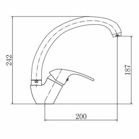 Смеситель для кухни Fashun A4103 на мойку хром