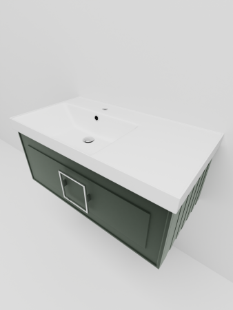 Тумба с раковиной La Fenice CUBO NFNC-01-CUB-G-90-1-90L 90х50 подвесная цвет серый