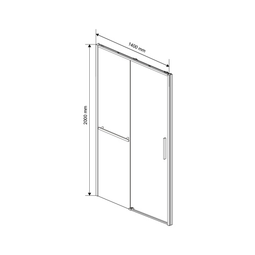 Душевая дверь Vincea Slim Soft VDS-1SS140CLGM 140х200 стекло прозрачное профиль вороненая сталь - фото 4