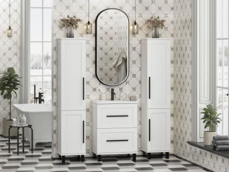 Шкаф-пенал Misty Модерн П-Мод05035-011Л 40х170 напольный цвет белый