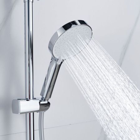 Душевая стойка Shevanik S4726 настенная цвет хром
