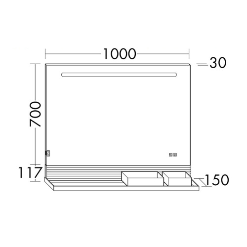 Зеркало в ванную Burgbad Fiumo SFXP100 100х15х70 настенное - фото 2