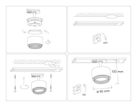 Трековый однофазный светильник Ambrella Light Track System (Трацк Сыстем) GL5381