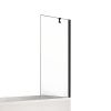 Душевая шторка на ванну New Trendy NEW SOLEO Black P-0077 50х140 стекло прозрачное профиль черный ориентация универсальная