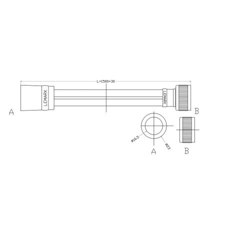 Душевой шланг LeMark LE8053P серебро