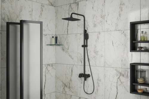 Душевая стойка Rush Nevis NE1735-40Black настенная цвет черный - фото 3