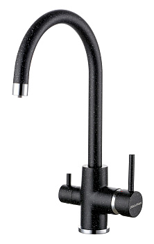Смеситель для кухни Paulmark ESSEN Es213211-308 на раковину черный без термостата