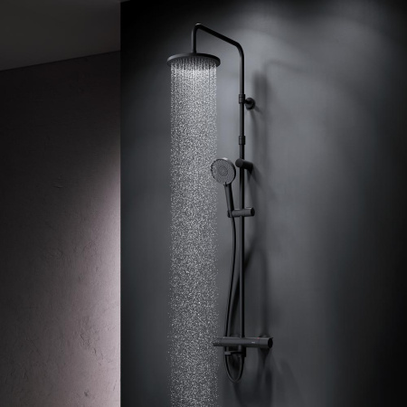 Душевая стойка Am.Pm X-Joy F0785A522 настенная цвет черный с термостатом