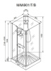 Душевая кабина Cerutti SPA MiMi90T 90х90 квадратная без крыши