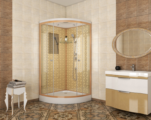 Душевая кабина Niagara Luxe 7701G 90х90 четверть круга - фото 2