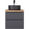 Тумба под раковину Jorno WOOD wood.01.60/P/GR 60х50 подвесная цвет серый