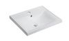 Раковина из сантехнического фарфора Milleau MIEL MU7028H-GW 50х40 встраиваемая цвет белый 1 отверстие под смеситель