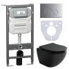 Инсталляция с кнопкой + унитаз + шумоизоляция Ceramica Nova CN4002MB_1001M_1000